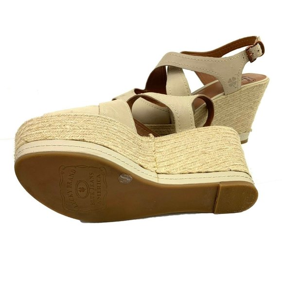 LUCKY BRAND 'Hacienda' Wedge Espadrille Sandals - Picture 4 of 11